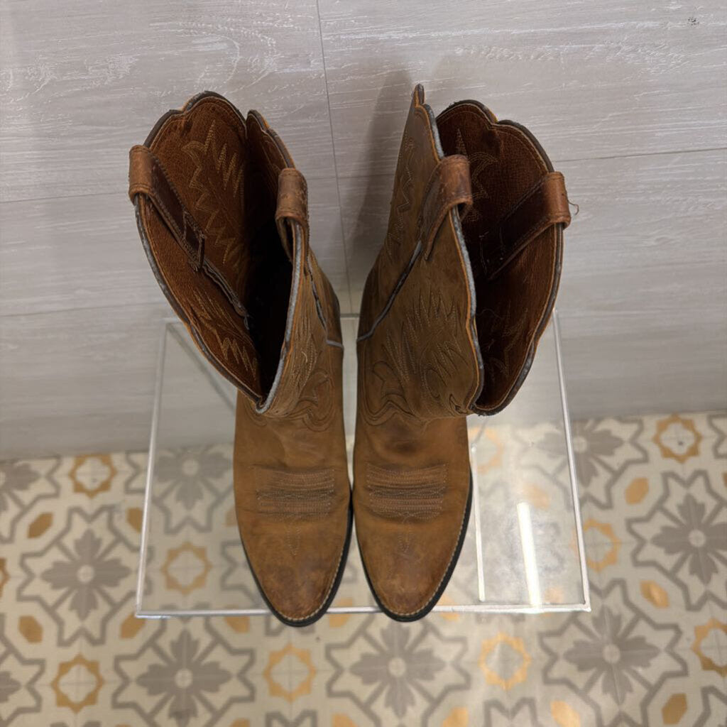 Ariat Brown Leather Heritage Western Boots 7.5