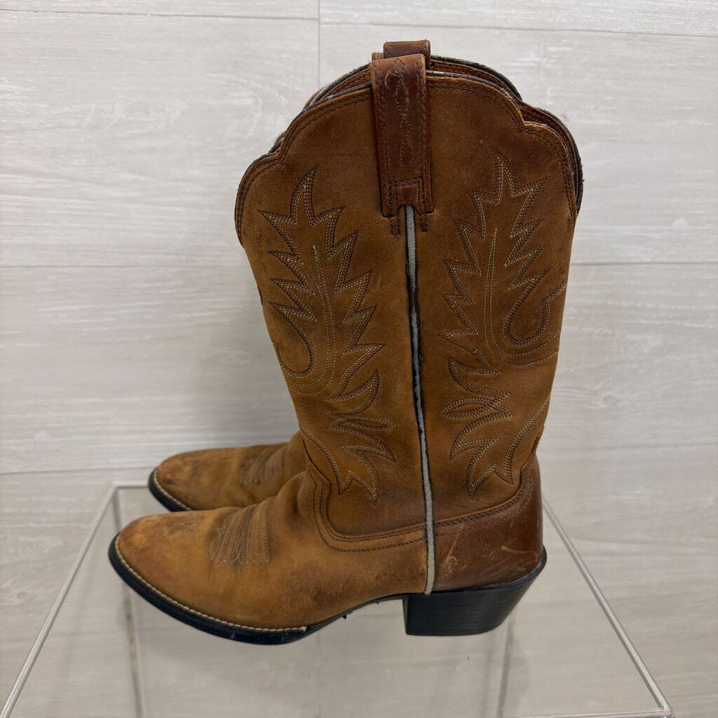 Ariat Brown Leather Heritage Western Boots 7.5