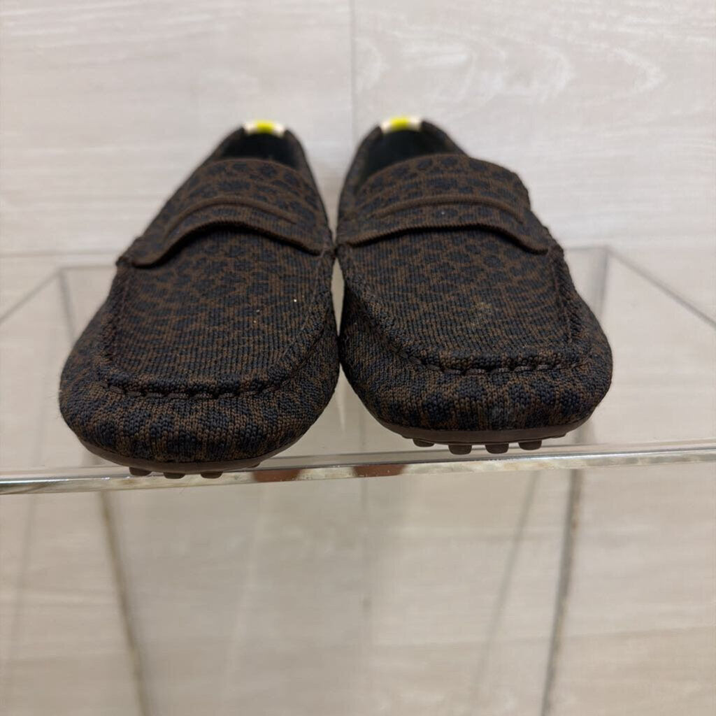Rothy's Black/ Brown Leopard Print The Driver Loafers 10.5