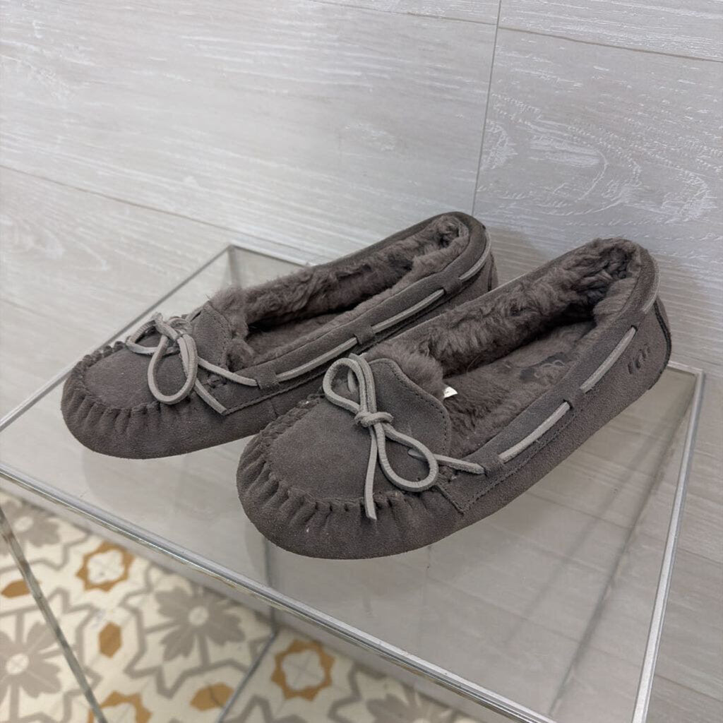 Ugg Grey Bella II Suede Moccasin Slippers 7