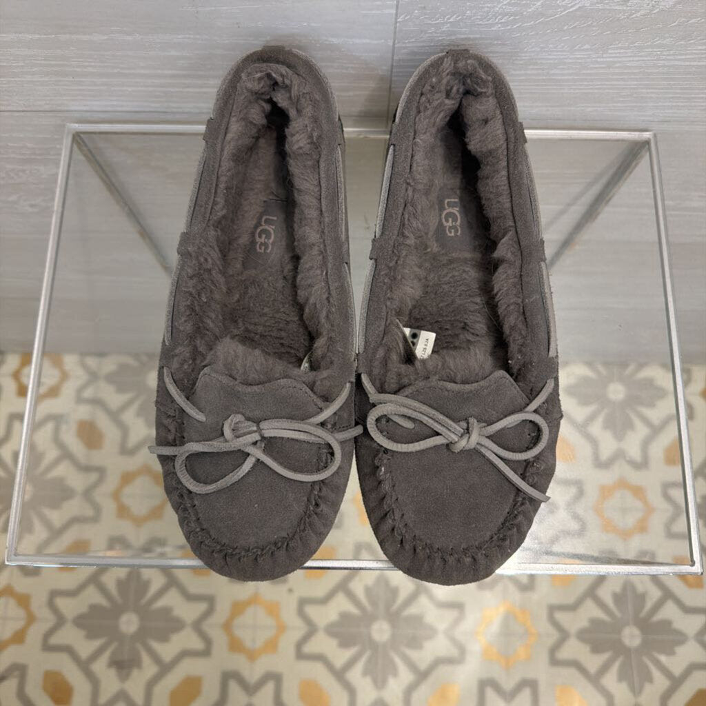 Ugg Grey Bella II Suede Moccasin Slippers 7