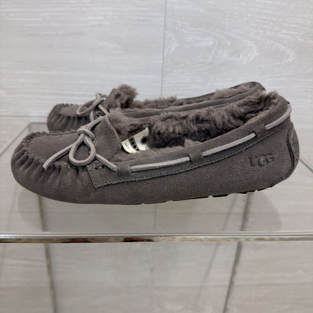 Ugg Grey Bella II Suede Moccasin Slippers 7