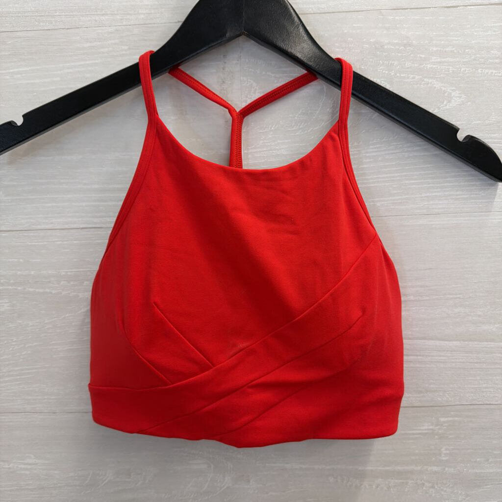 Lululemon Red High Neck Sports Bra Medium