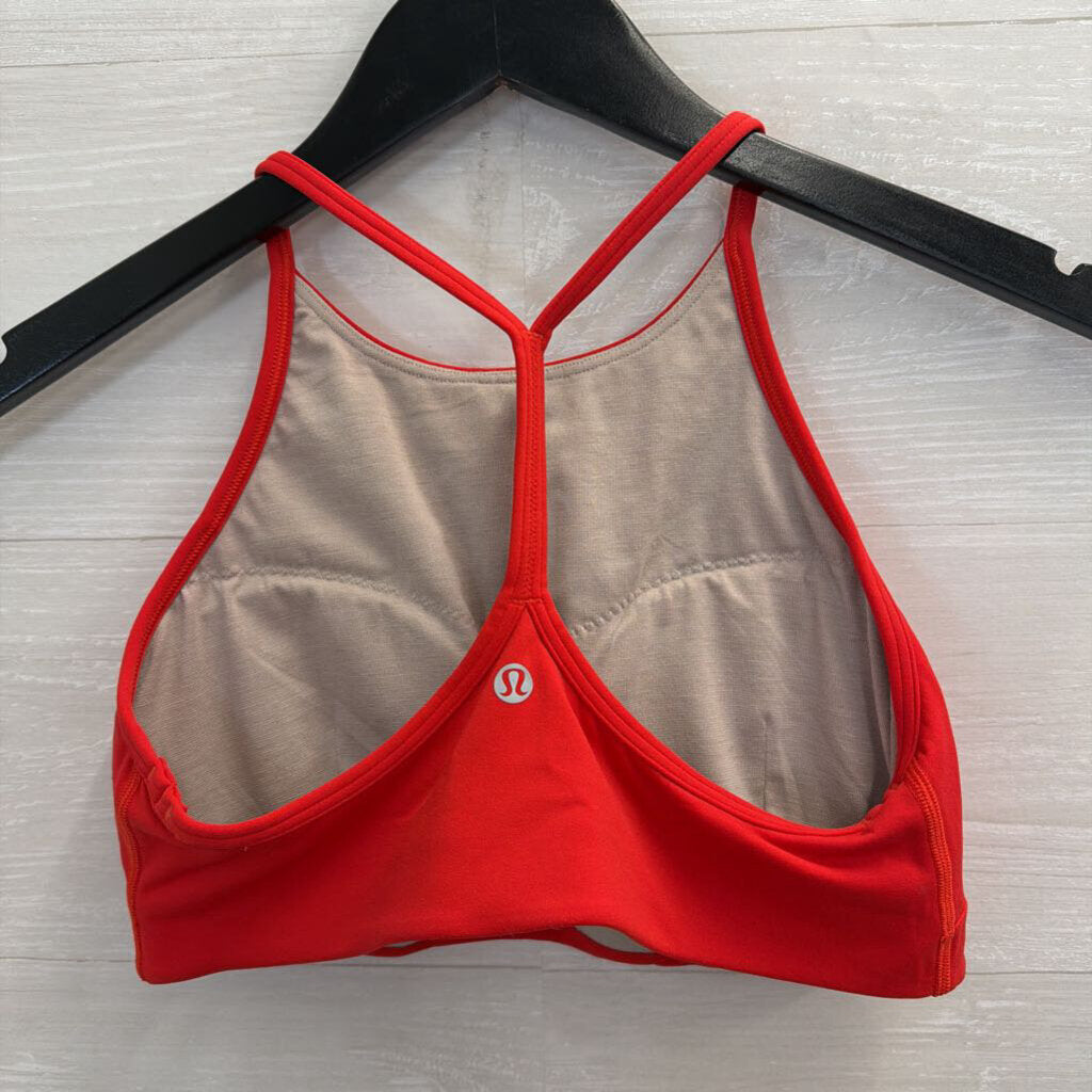 Lululemon Red High Neck Sports Bra Medium