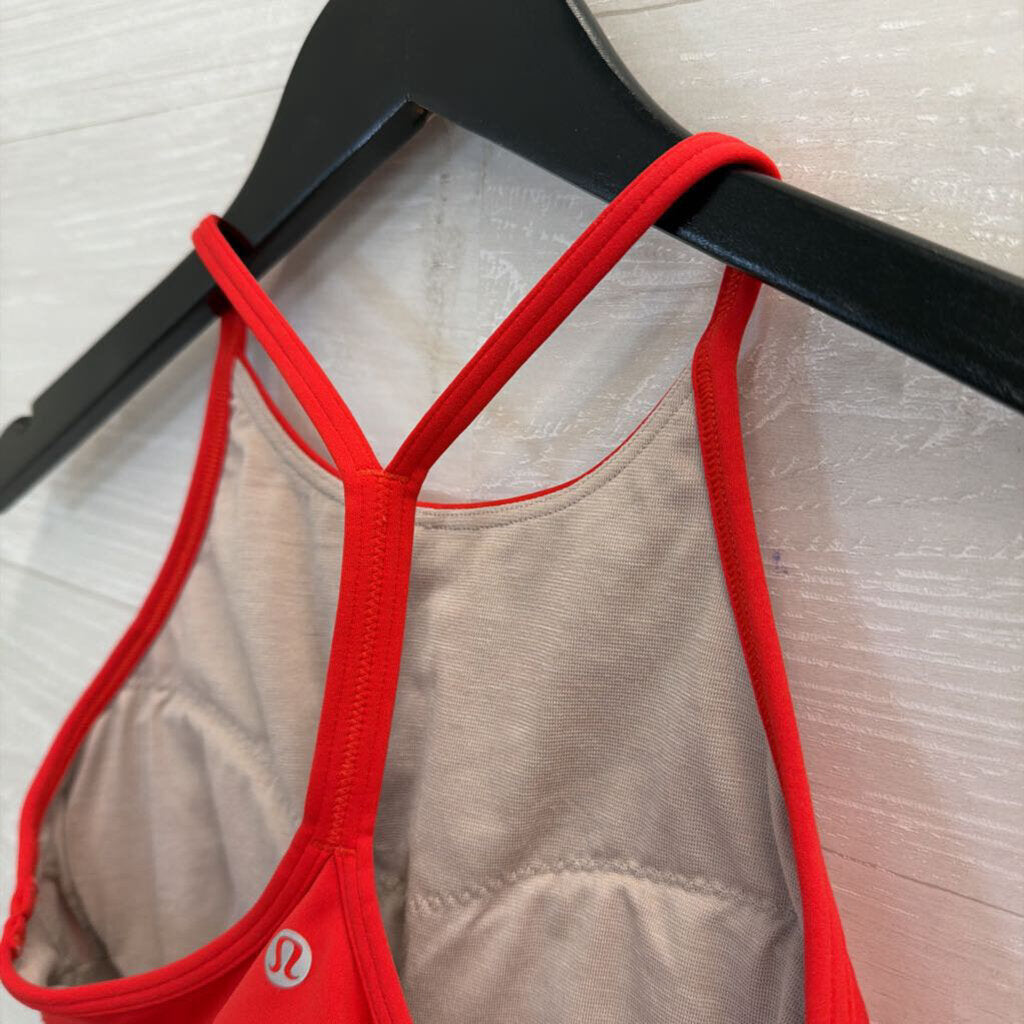 Lululemon Red High Neck Sports Bra Medium