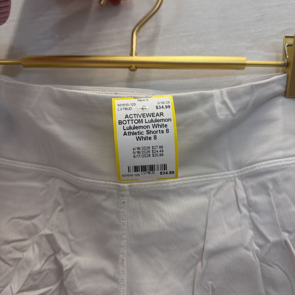 Lululemon White Athletic Shorts 8