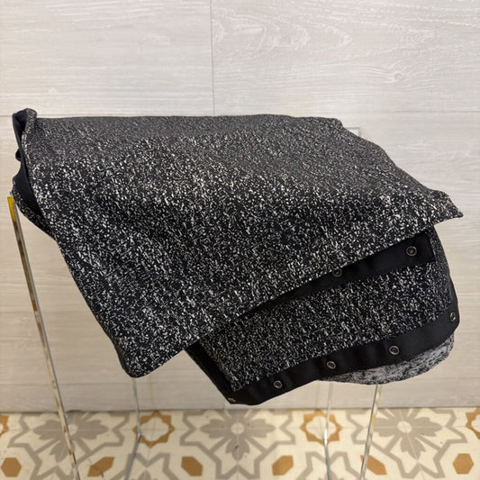 Lululemon Black/ Grey Striped Snap Infinity Scarf