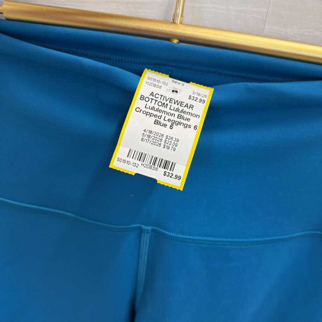 Lululemon Blue Cropped Leggings 6