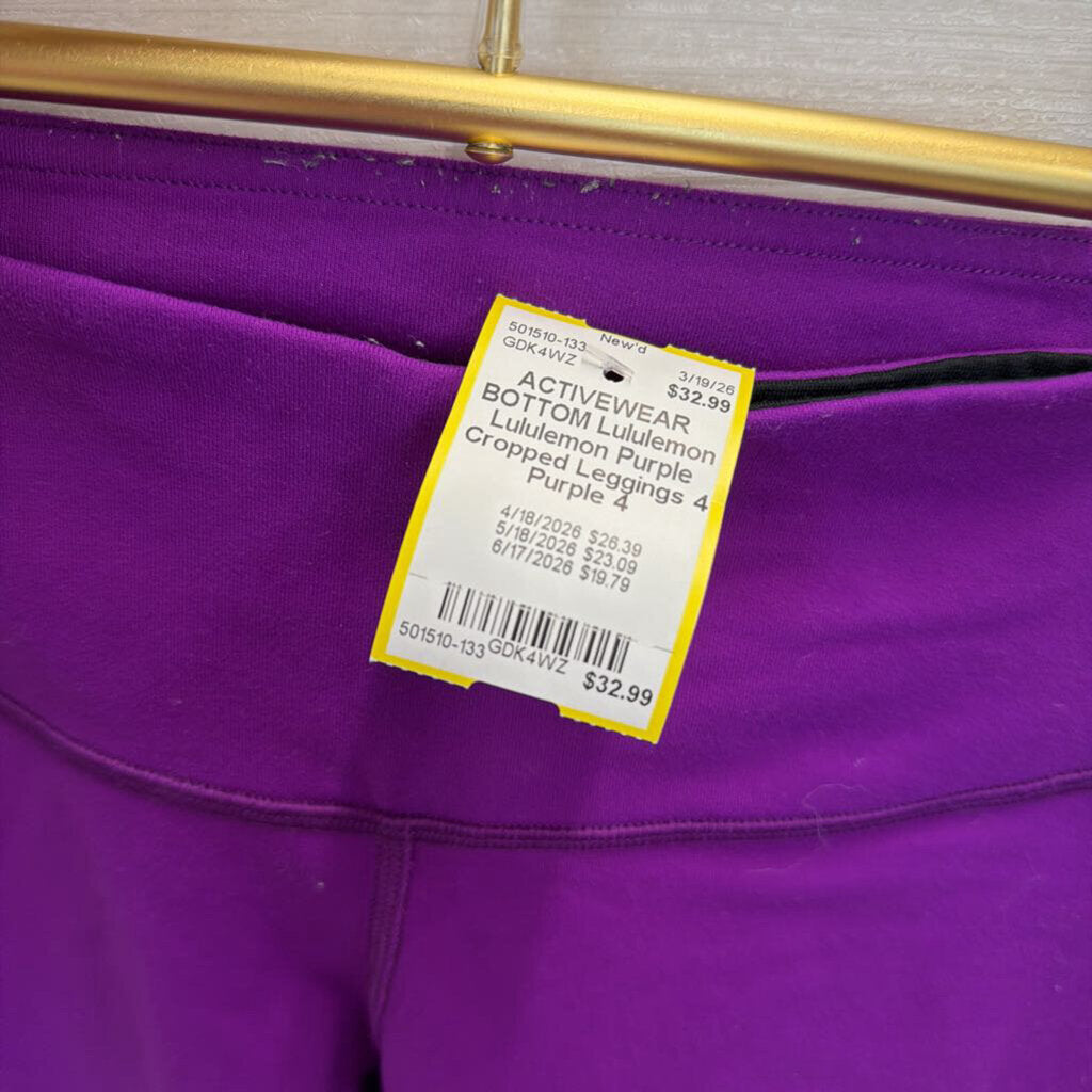 Lululemon Purple Cropped Leggings 4