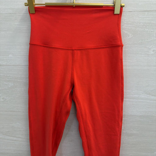 Lululemon Bright Red Cropped Leggings 4