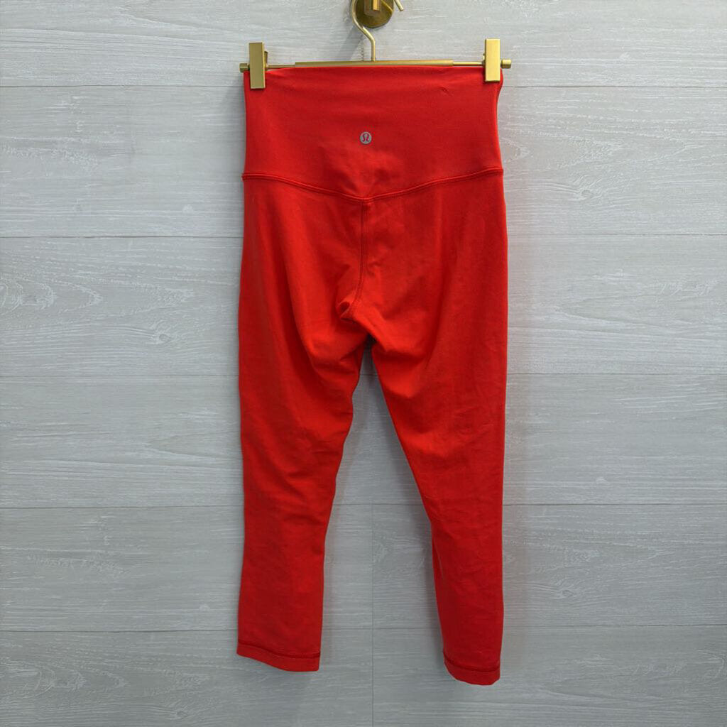 Lululemon Bright Red Cropped Leggings 4