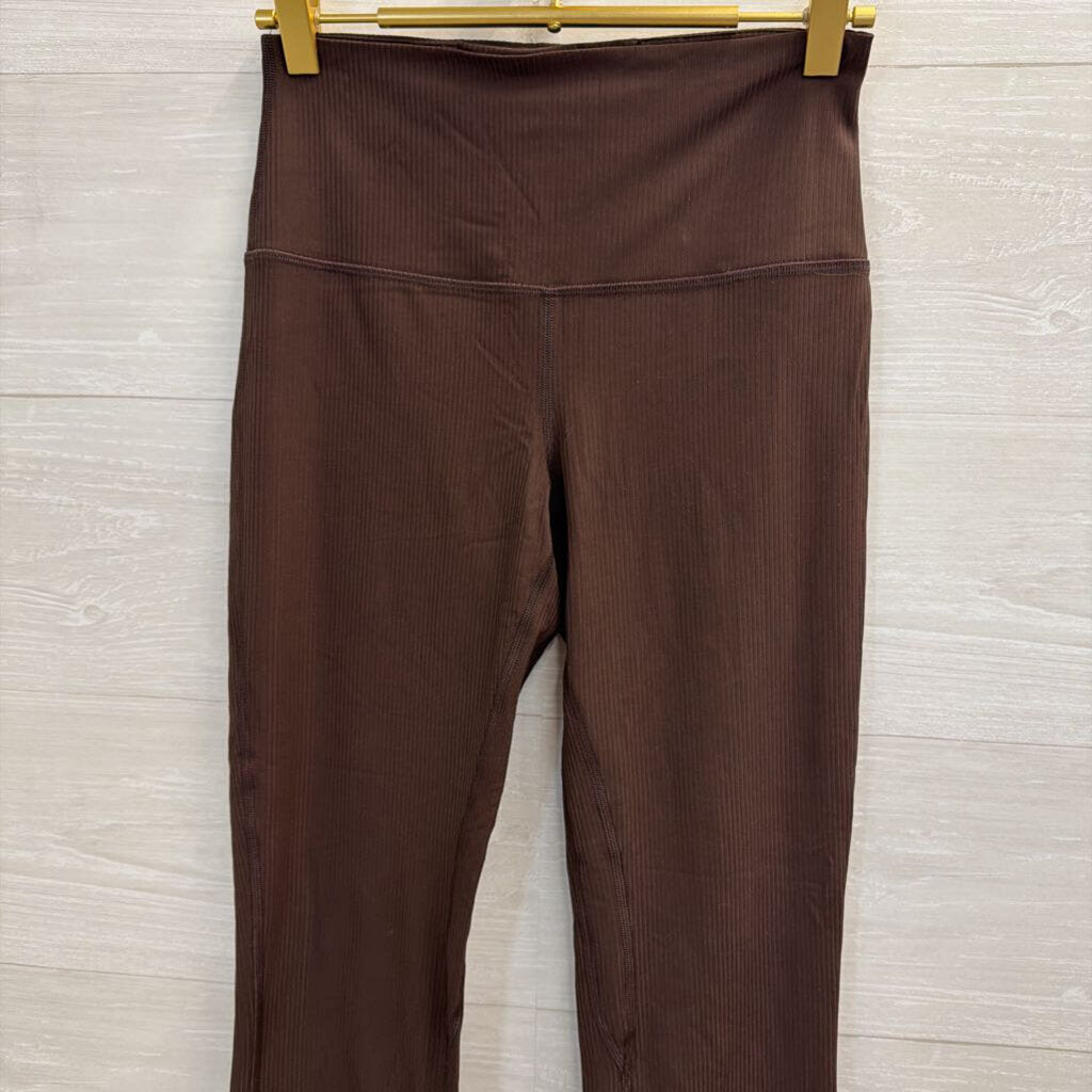 Lululemon Brown Ribbed Softstreme Flare Leggings 6