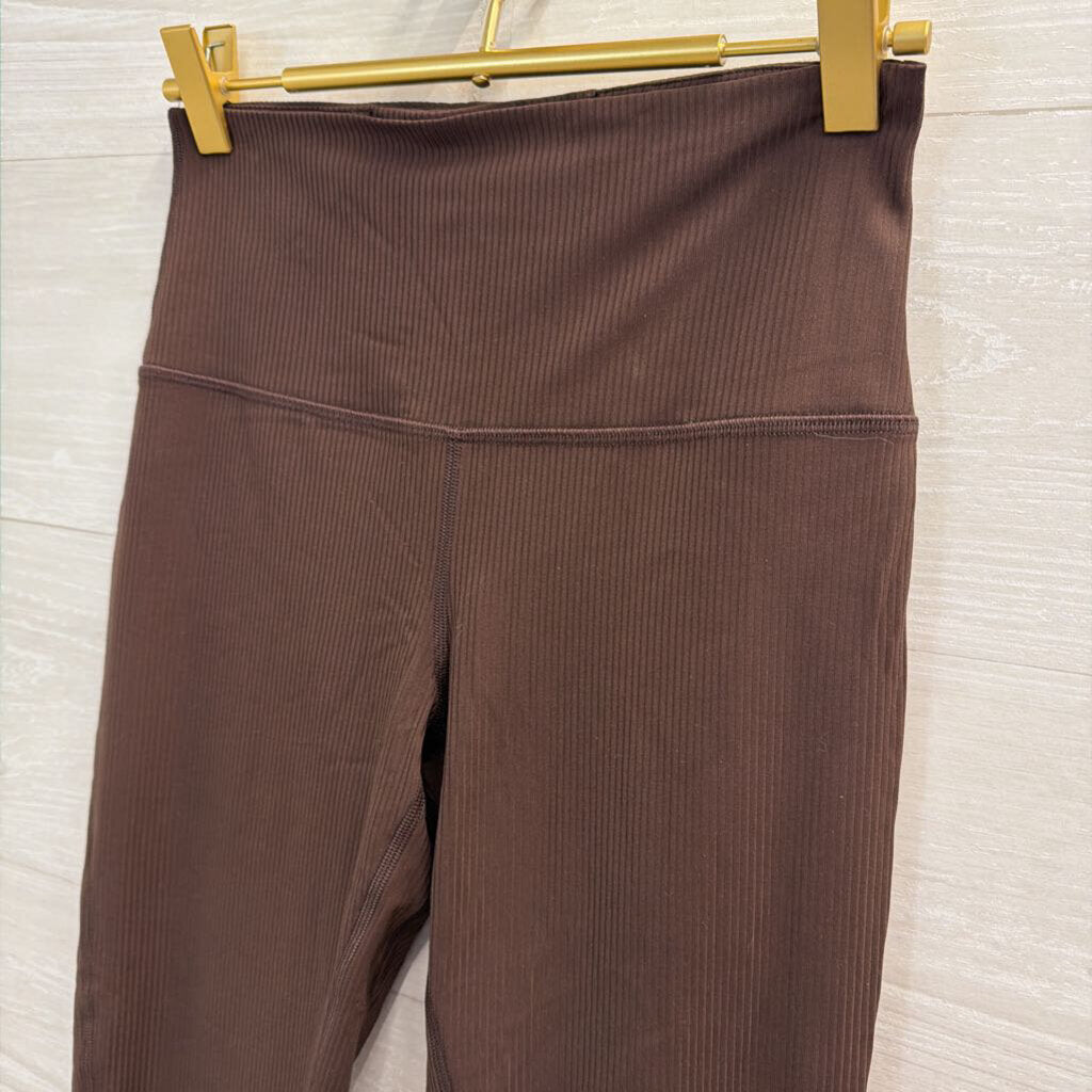 Lululemon Brown Ribbed Softstreme Flare Leggings 6