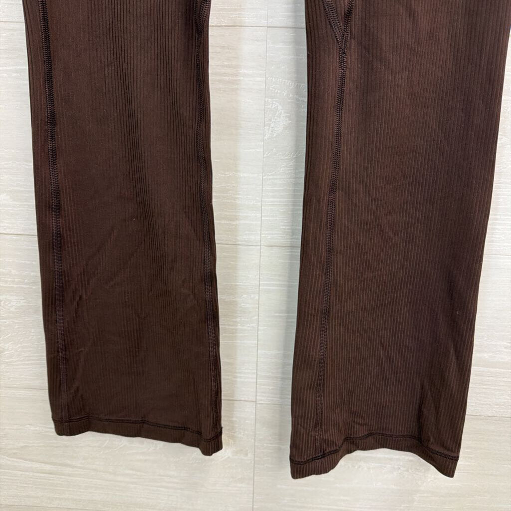 Lululemon Brown Ribbed Softstreme Flare Leggings 6