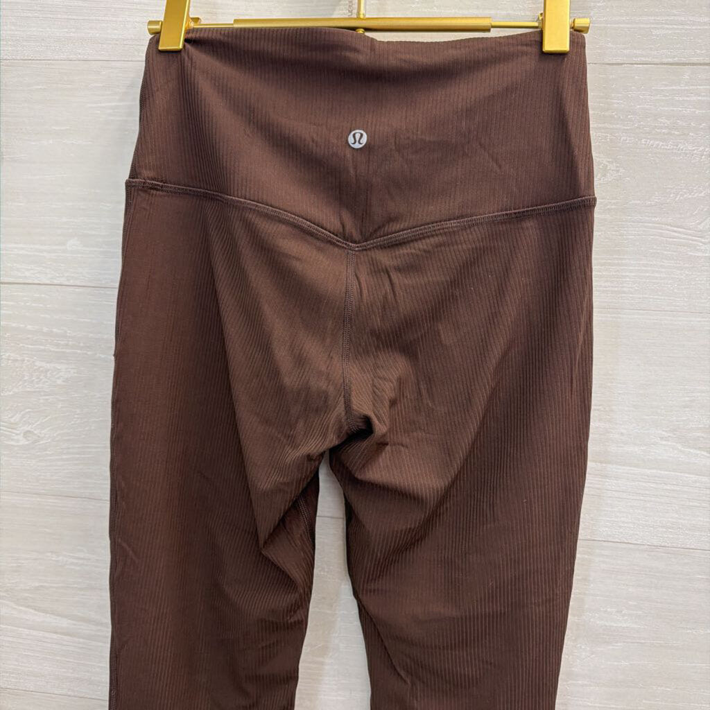 Lululemon Brown Ribbed Softstreme Flare Leggings 6