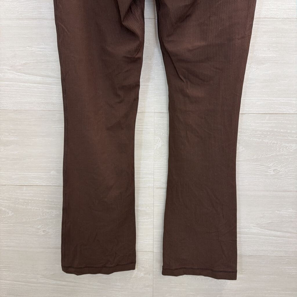 Lululemon Brown Ribbed Softstreme Flare Leggings 6