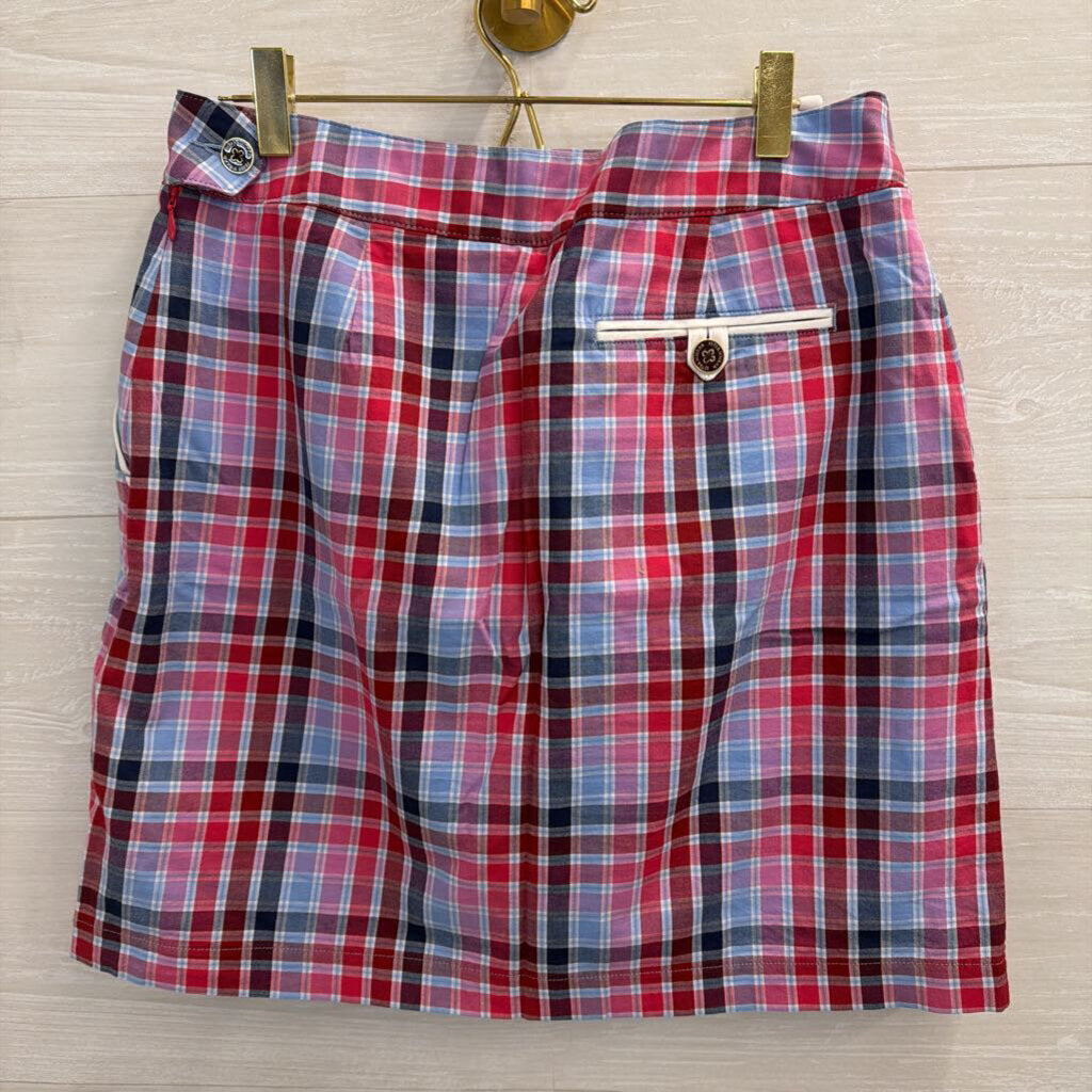 Peter Millar Blue/ Pink/ Plaid Skirt 6