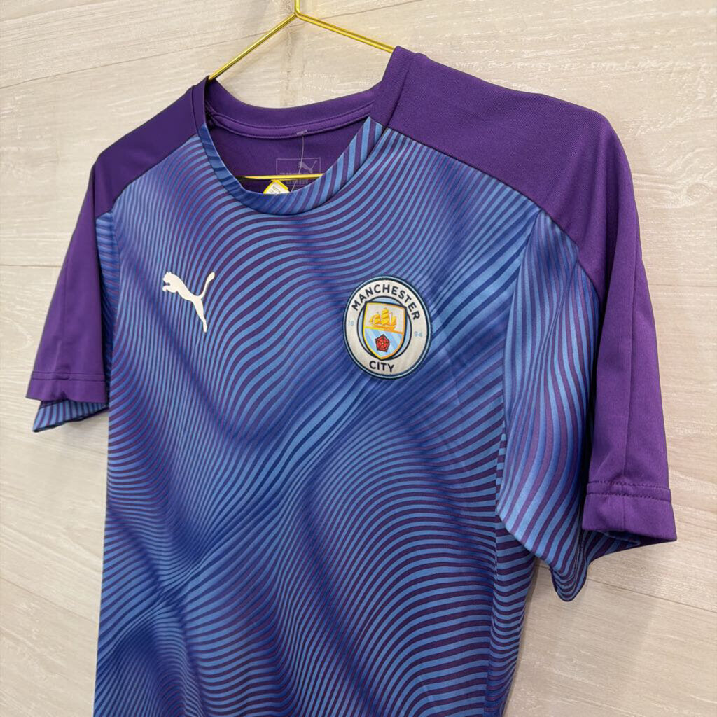 Puma Purple/ Multi Manchester City Short Sleeve Training Shirt Small