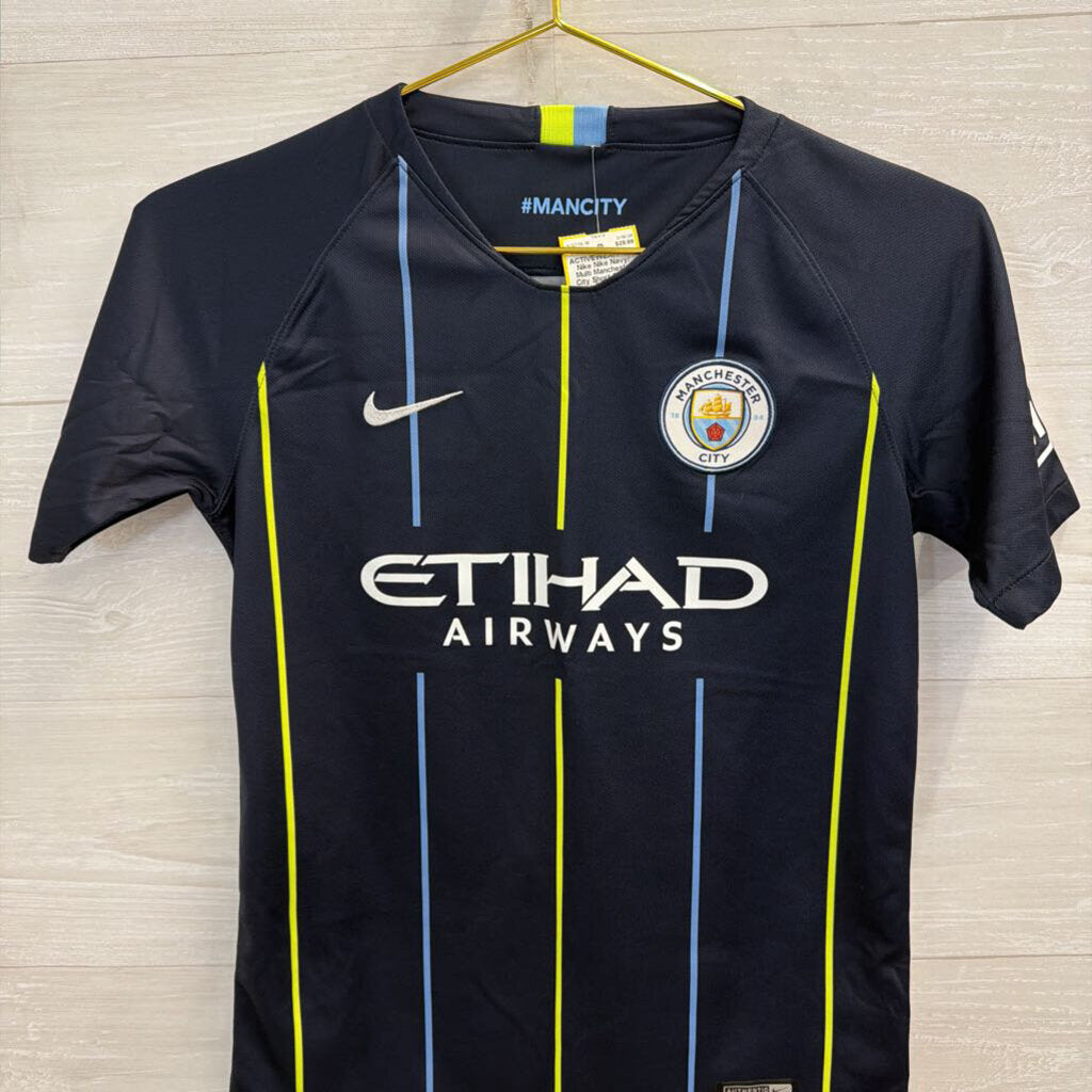 Nike Navy/ Multi Manchester City Short Sleeve Training Shirt Large