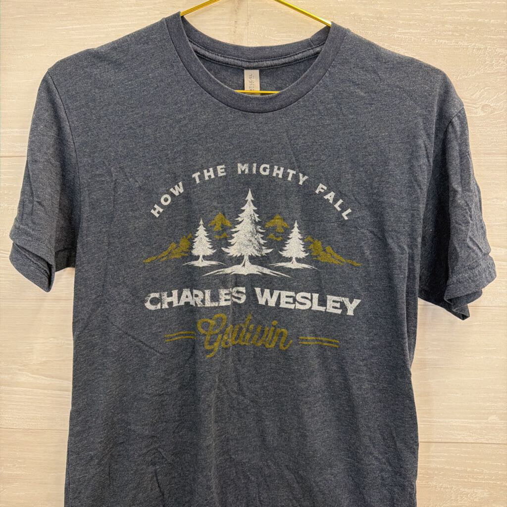 Next Level Apparel Blue Charles Wesley Short Sleeve Graphic Tee Medium