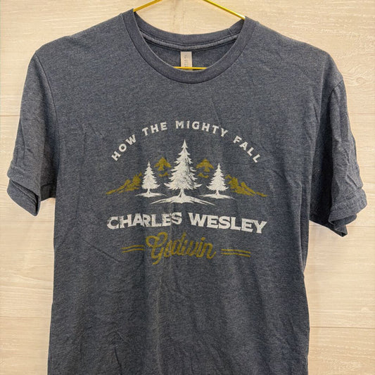 Next Level Apparel Blue Charles Wesley Short Sleeve Graphic Tee Medium