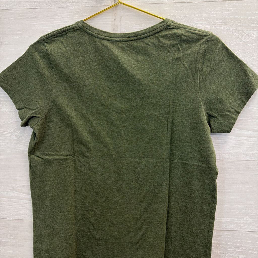 Ralph Lauren Green V Neck Short Sleeve Top Medium