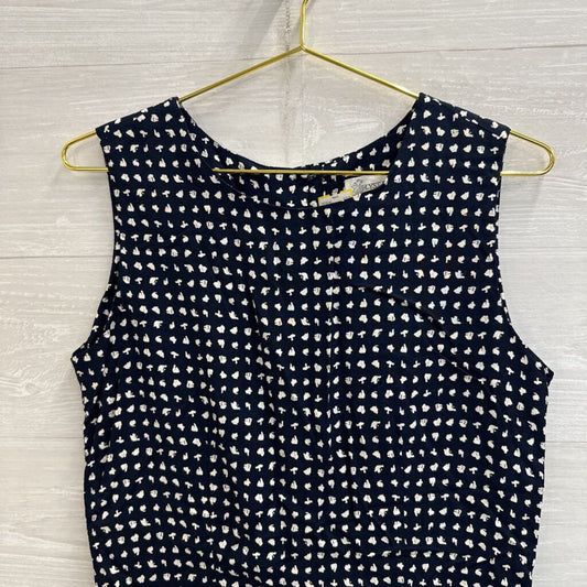 Ilyse Hart LTD Navy/ White Print Tank Top 10
