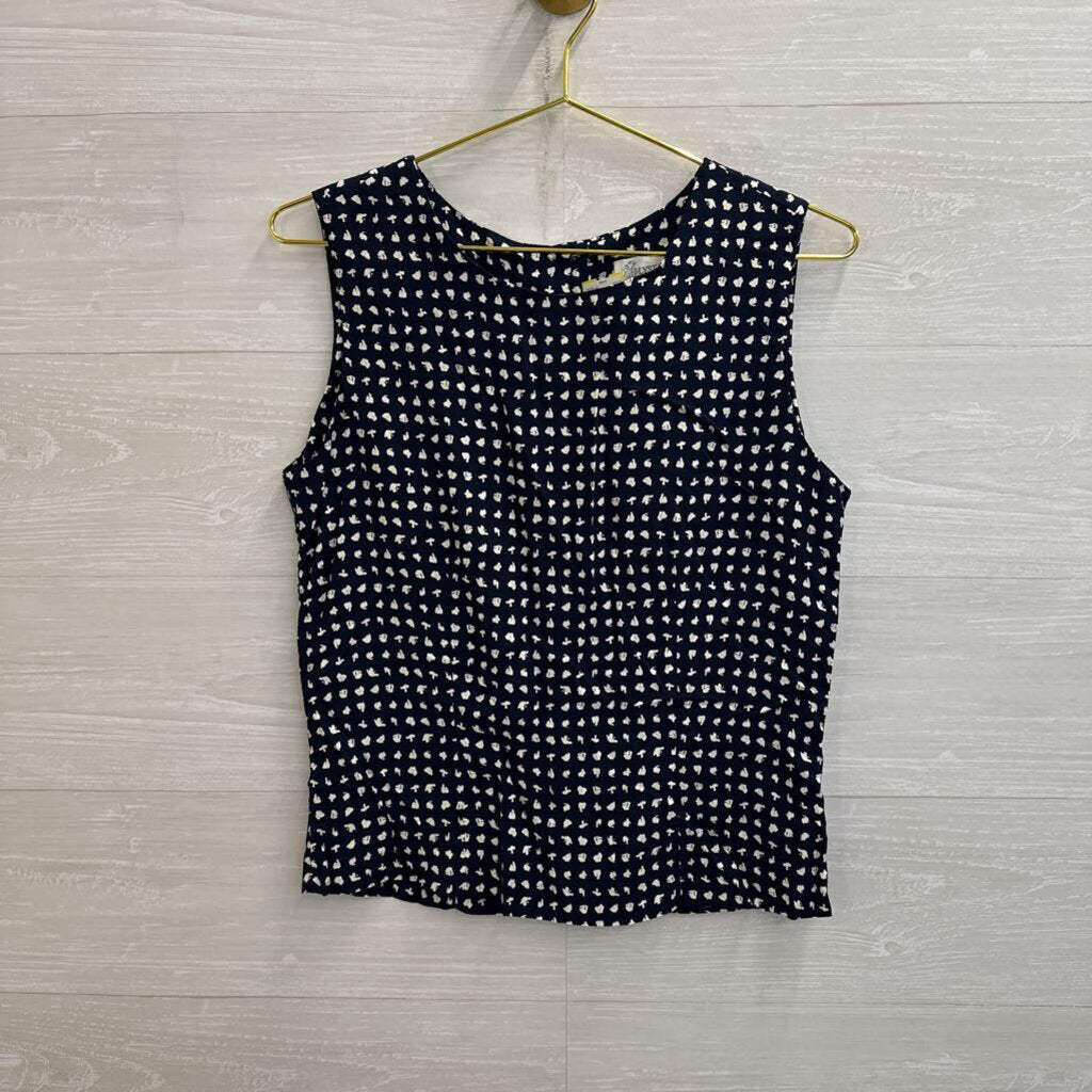 Ilyse Hart LTD Navy/ White Print Tank Top 10