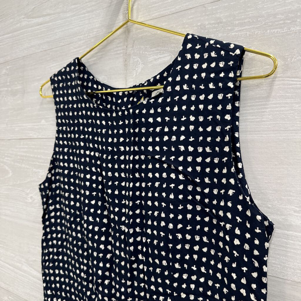 Ilyse Hart LTD Navy/ White Print Tank Top 10