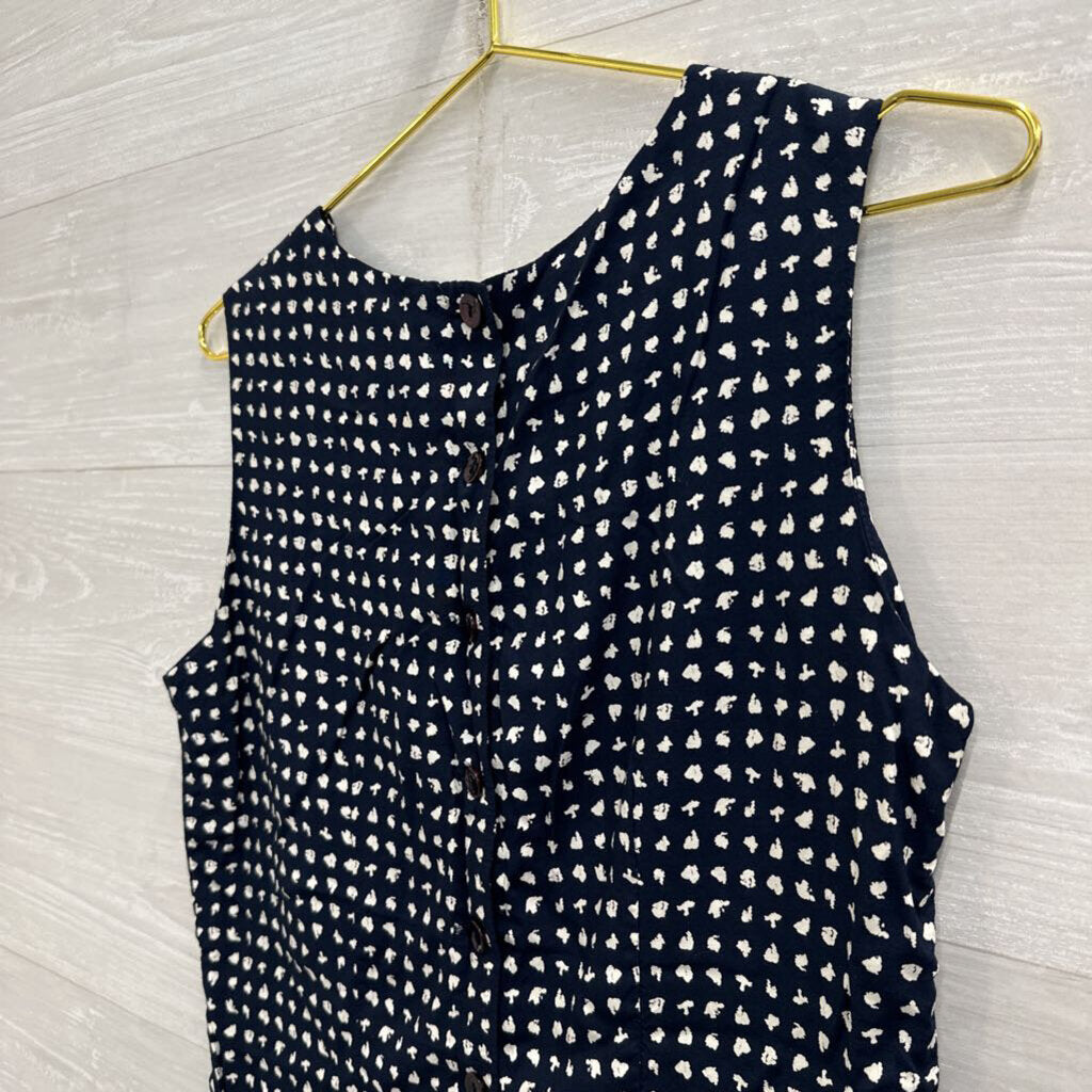 Ilyse Hart LTD Navy/ White Print Tank Top 10