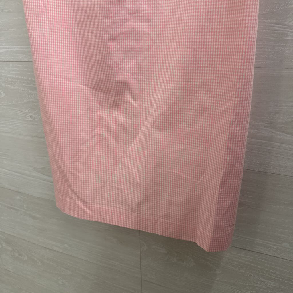 Talbots Pink/ Green Gingham Sleeveless Dress 8