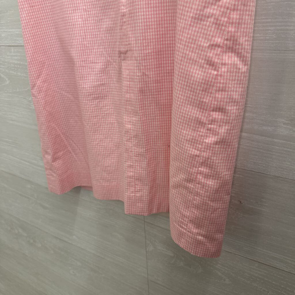 Talbots Pink/ Green Gingham Sleeveless Dress 8