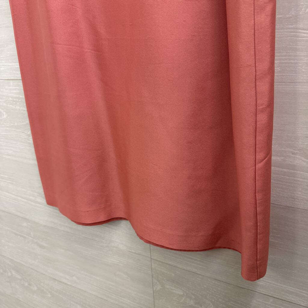 Talbots Pink 100% Silk High Neck Shift Dress 6 Petite