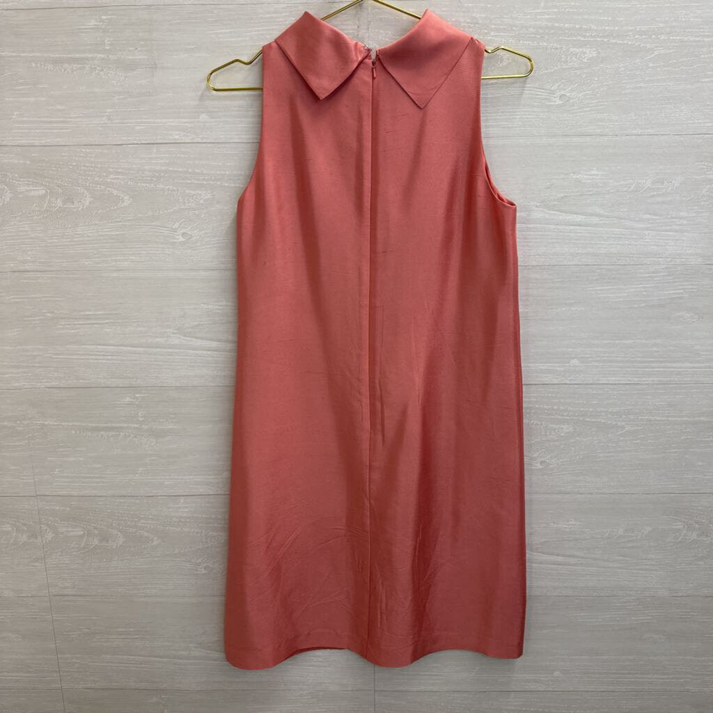 Talbots Pink 100% Silk High Neck Shift Dress 6 Petite