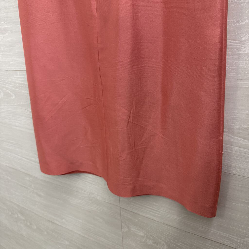 Talbots Pink 100% Silk High Neck Shift Dress 6 Petite