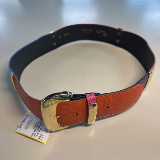 Vintage Multi Color Leather Belt Medium