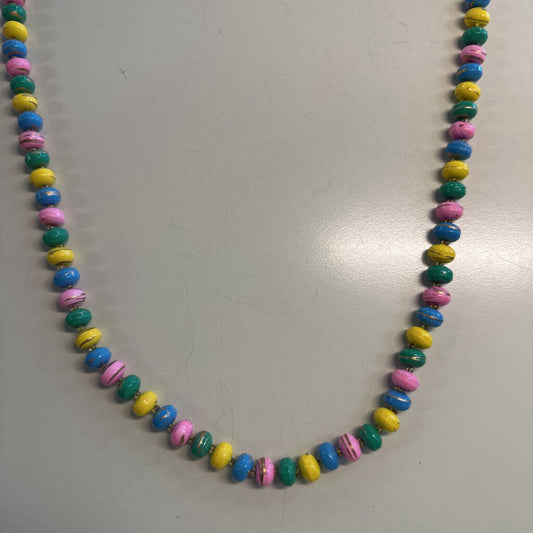 Multi Color Beaded Long Necklace