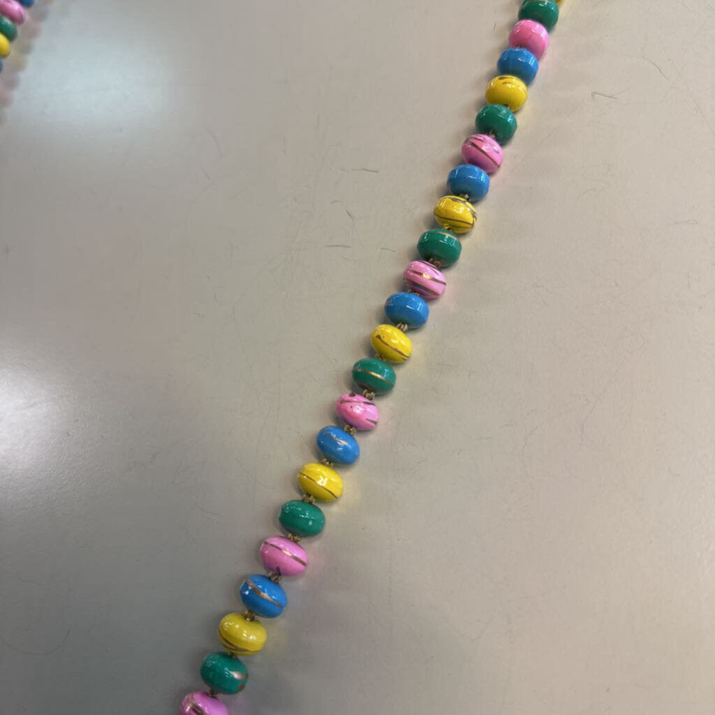 Multi Color Beaded Long Necklace