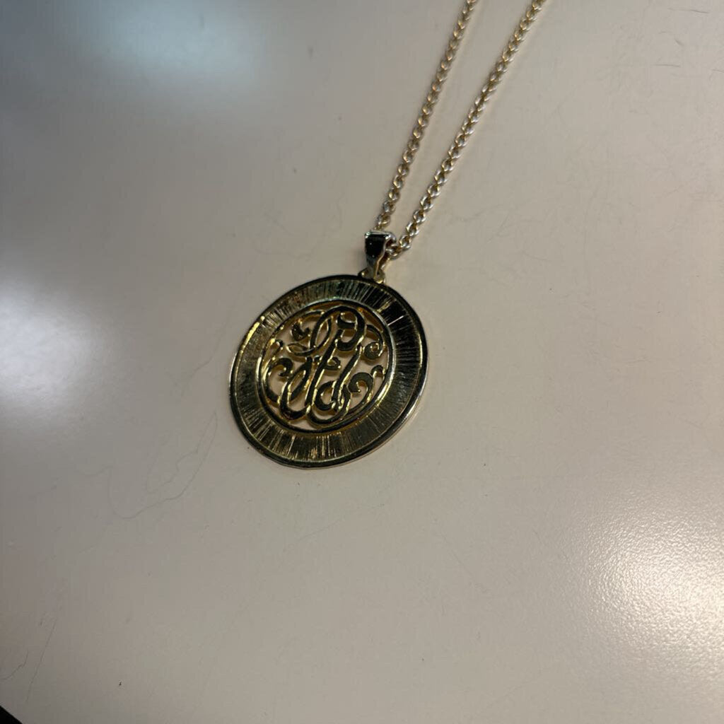 Gold Statement Medallion Necklace