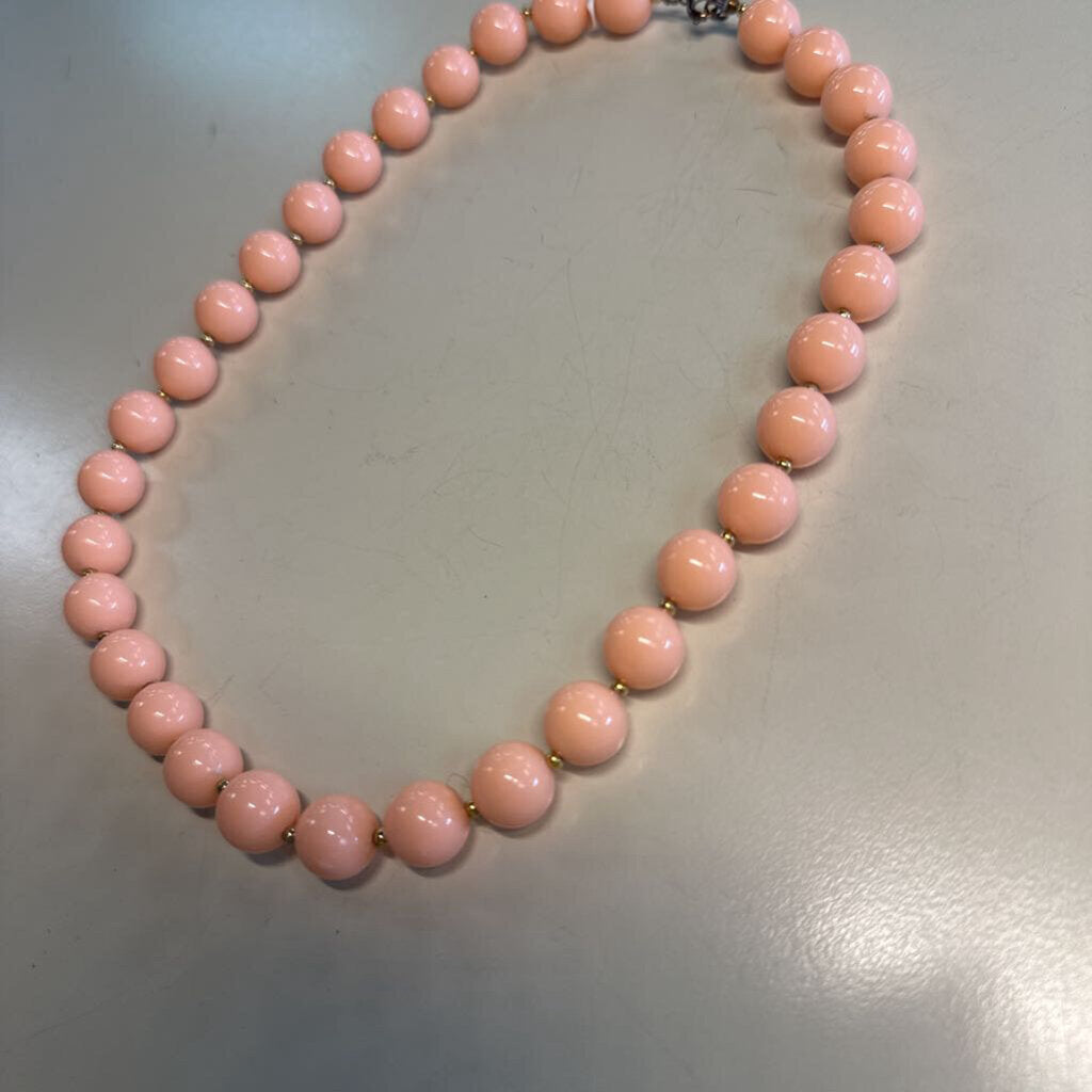 Peach Beaded Necklace