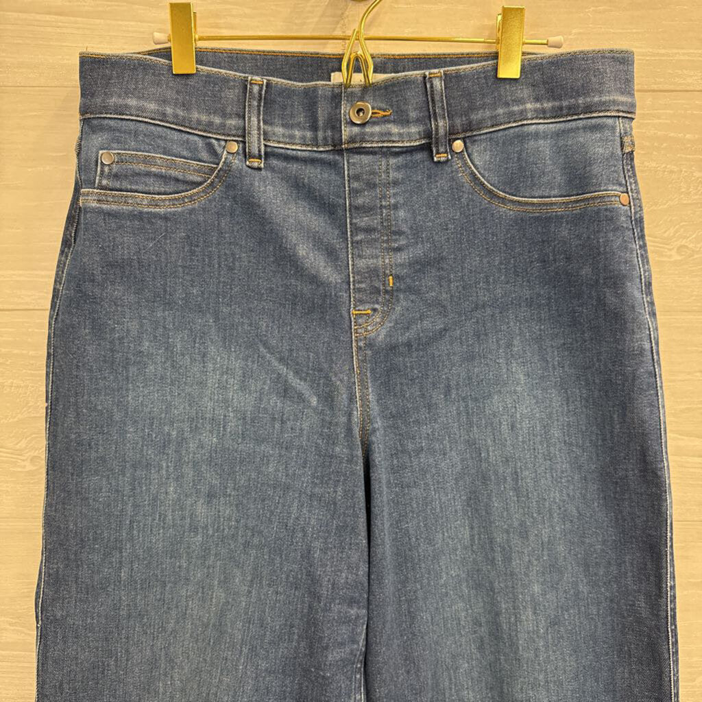 Spanx Dark Wash Wide Leg Jeans Large
