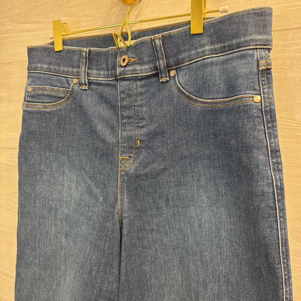 Spanx Dark Wash Wide Leg Jeans Large