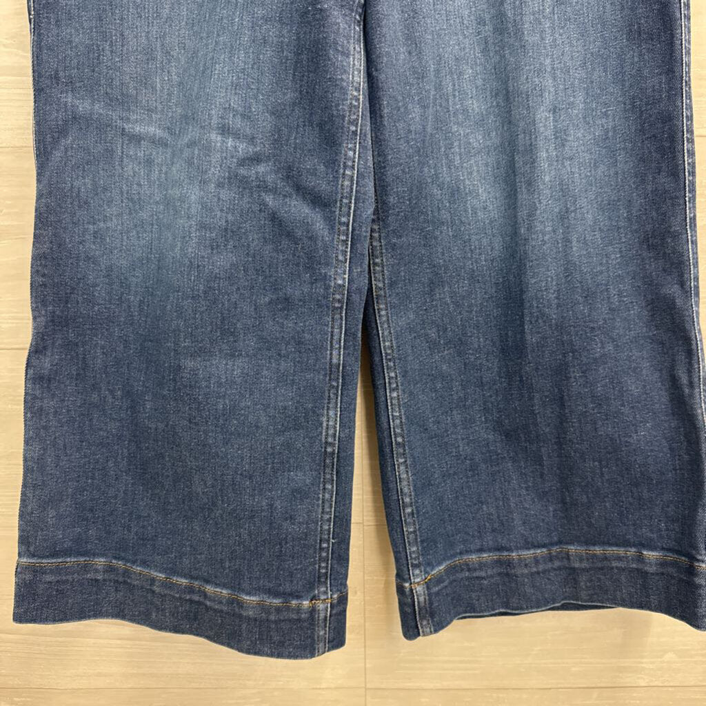 Spanx Dark Wash Wide Leg Jeans Large