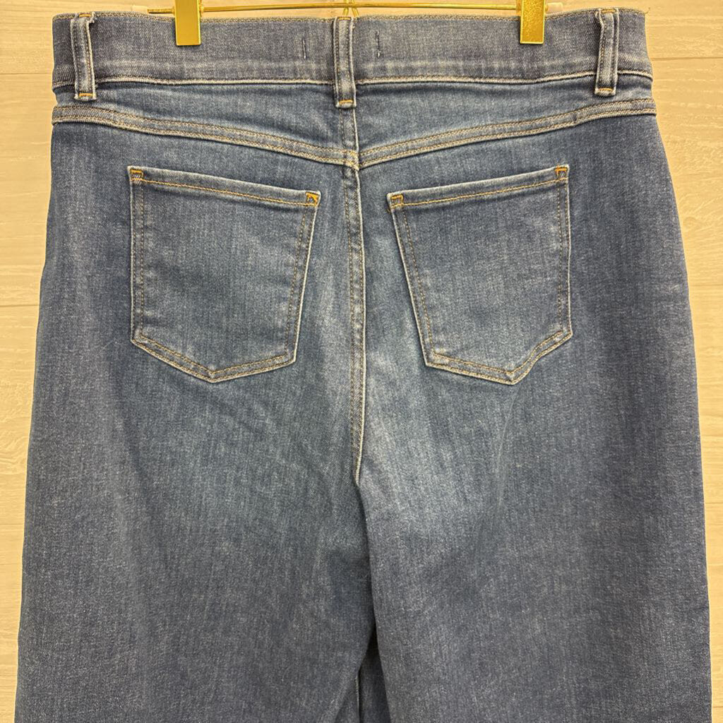 Spanx Dark Wash Wide Leg Jeans Large