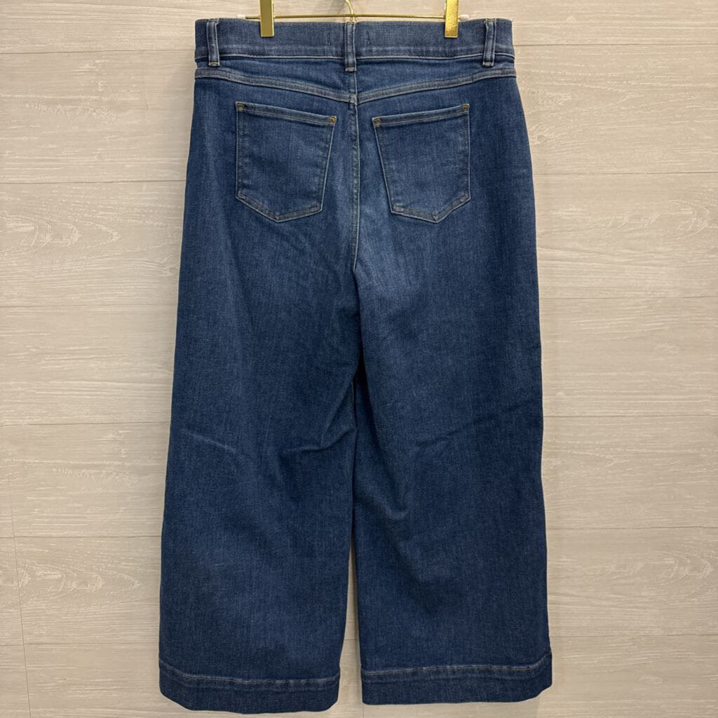 Spanx Dark Wash Wide Leg Jeans Large