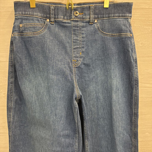Spanx Medium Wash Wide Leg Jeans Large