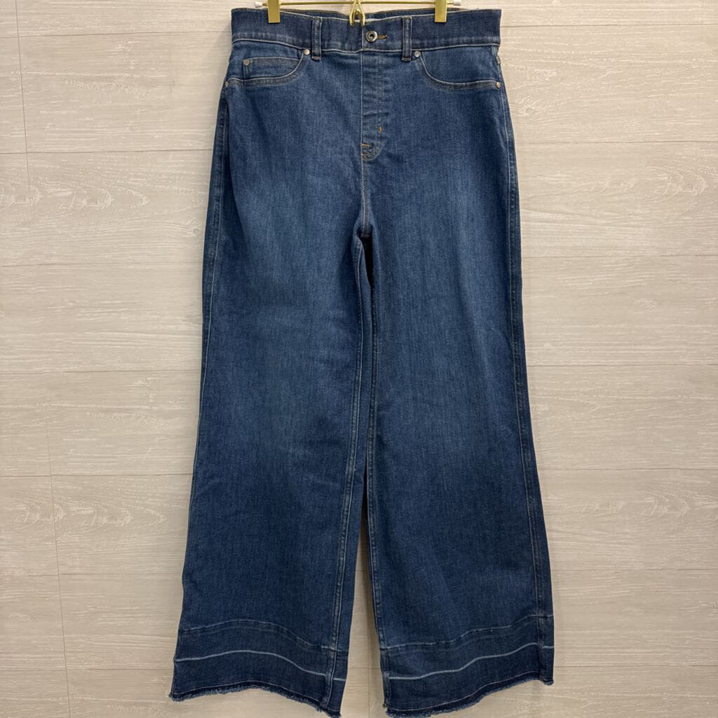 Spanx Medium Wash Wide Leg Jeans Large