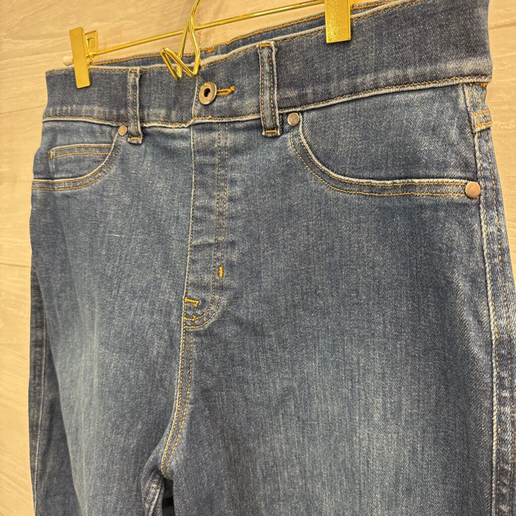 Spanx Medium Wash Wide Leg Jeans Large