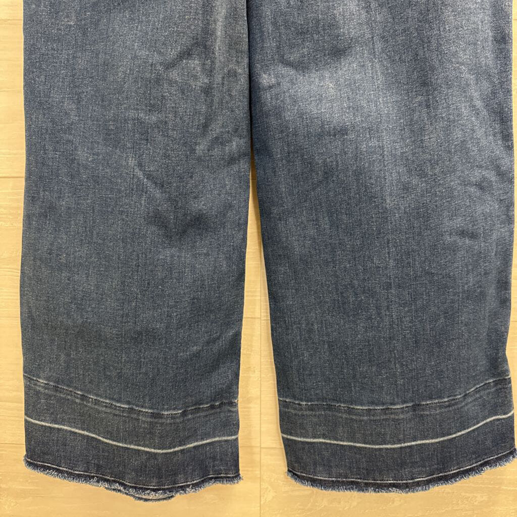 Spanx Medium Wash Wide Leg Jeans Large