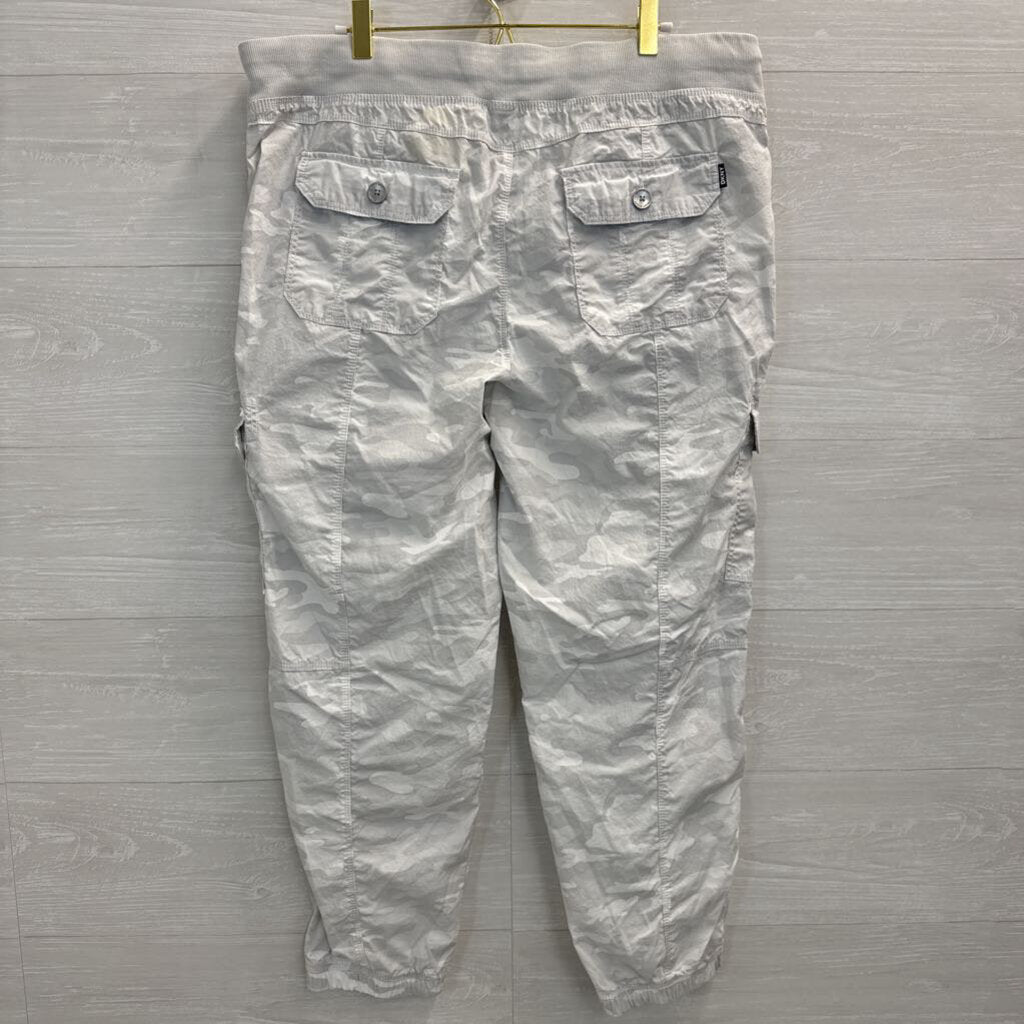 DKNY Sport Grey Camo Pull On Cargo Joggers Large